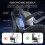 (Black)Massage Gaming Chair Recliner with Footrest 7