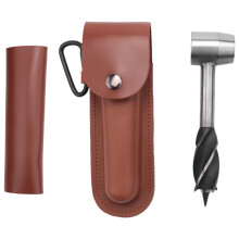 Hand Auger Wrench, Eye Wood Auger Manual Hole Maker, Gear Multitool for Camping, Bushcraft and Outdoor
