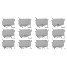 UK5-HESI UK5RD with LED DIN Rail Fuse Terminal Base Disconnect Terminal Block Screw Clip (Pack of 12Pcs,Grey)