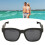 Smart Bluetooth Glasses with Bone Conduction Noise Reduction, 110mAh, Black 1