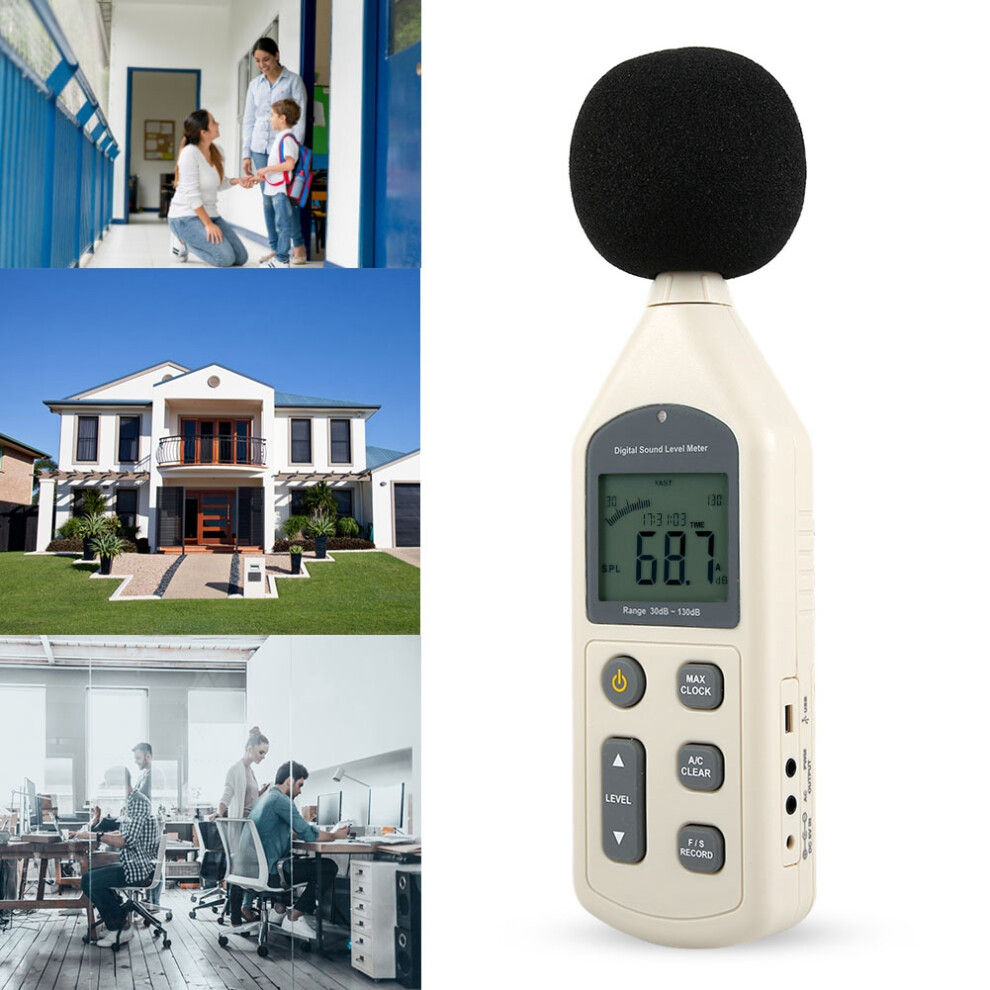 Handheld Lcd Sound Level Meter 30-130Dba Noise Pressure Tester 8791388415150