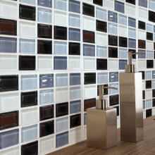 6Pcs 3D PVC Self-Adhesive Mosaic Wall Stickers for Bedroom & Bathroom, 20x20cm