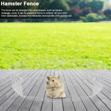 Iron Mesh Pet Playpen 12PCS with 28 Buckles for Hamsters Guinea Pigs Rabbits