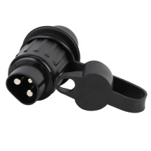Black 3 Pin Trailer Power Connector Adapter for Secure Trailer Wiring