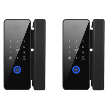 2X Tuya Wifi Door Lock Impermeabile Serratura Elettronica per Impronte Digitali per Porte In Vetro, Stile 1