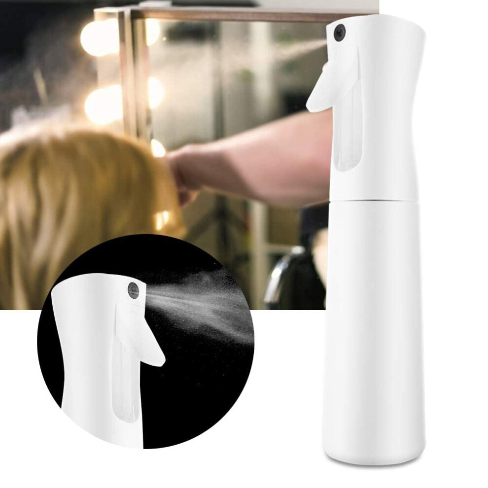 300ml Food Grade Hair Spray Mist Bottle - White Salon & Home Use