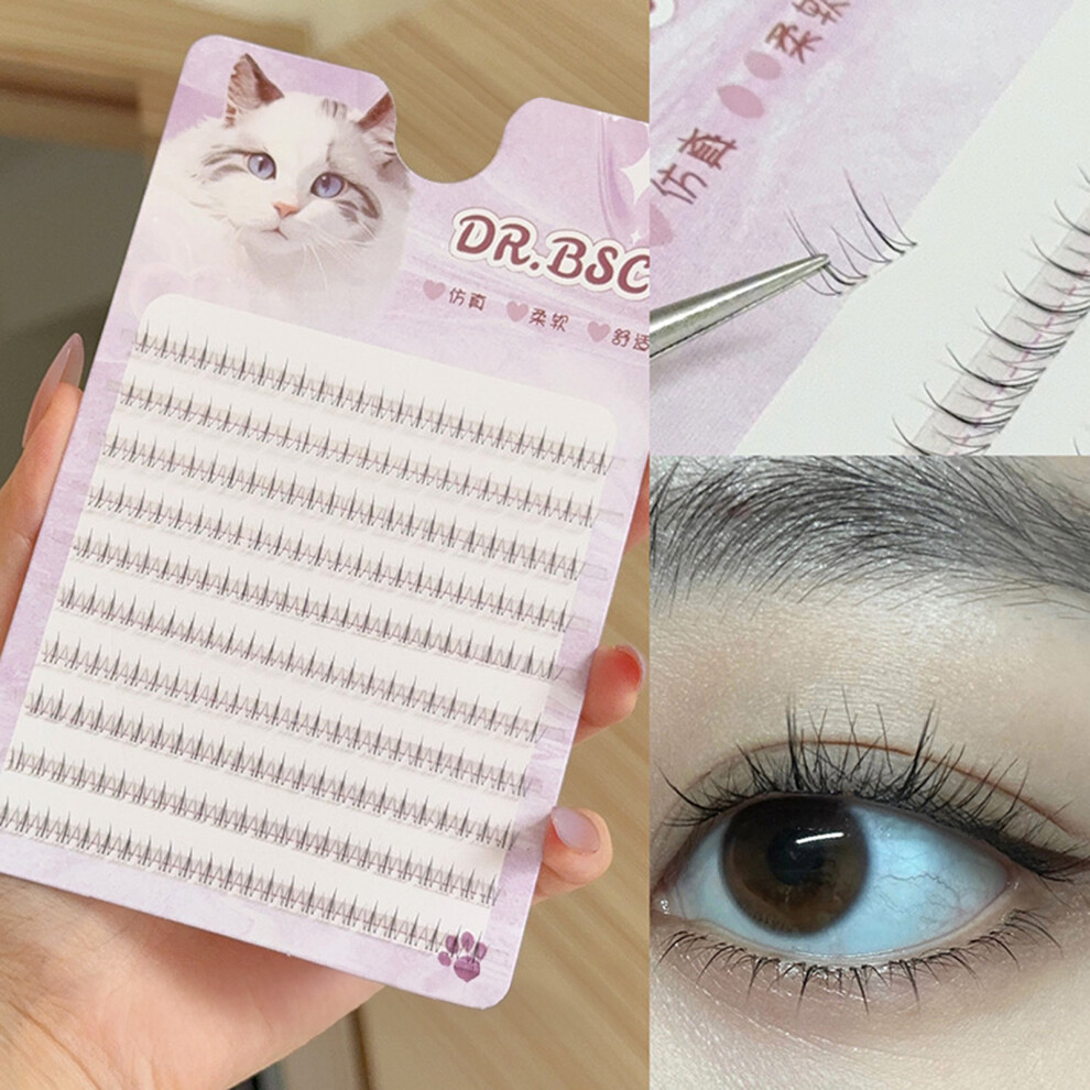 Dcph-Clothing Fluffy 4-6Mm Cluster Lashes, Quick Makeup