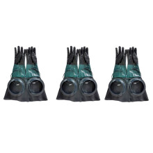 3X Sandblasting Gloves SandBlaster Parts 60cm with O Rings for Sandblast Cabinet