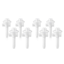 8PCS Toilet Hinge Bolt Screws with Plastic Nuts and Washers Toilet Replacement Parts Kit