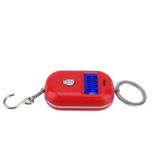 Portable Mini 25kg/5g Digital Scale Key Chain, Red, 1.9x3.8x6cm
