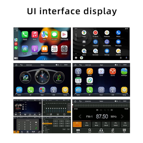 1 Din 5 Inch Car MP5 Navigation Player Stereo   Reverse Car Interconnect Wireless Carplay+Android Auto