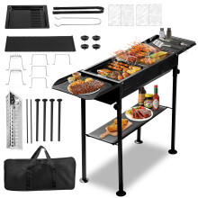 Outdoor Charcoal BBQ Grills Foldable Kabob Barbecue Picnic Garden Camping