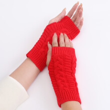 (red) Gants Mi-Doigts Thermiques Vélo Extérieur
