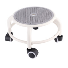 Round Rolling Low Stool Grey MiniSize HighCapacity
