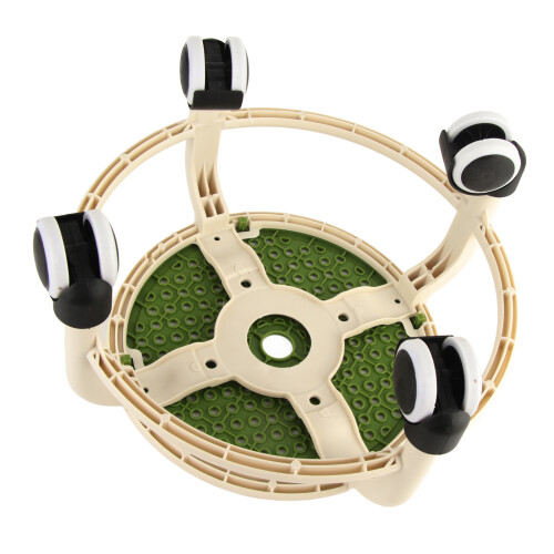 Plastic Rolling Low Stool - High Capacity Green