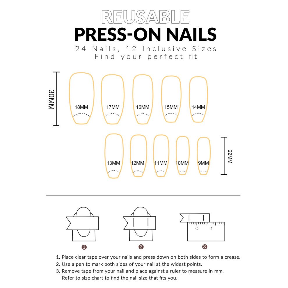 Dcph-Clothing Pink Fake Nails With Chocolate Tip, Salon Supply