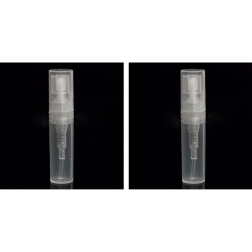 100 x 2ml Plastic Travel Spray Bottle Empty Transparent Perfume Atomizer New 1