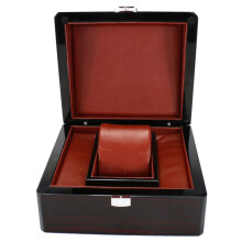 Vetrina Espositiva per Vetrina per Orologi da Viaggio per Gioielli da Viaggio con Scatola per Orologi nel Legno un Slot Singolo Nero