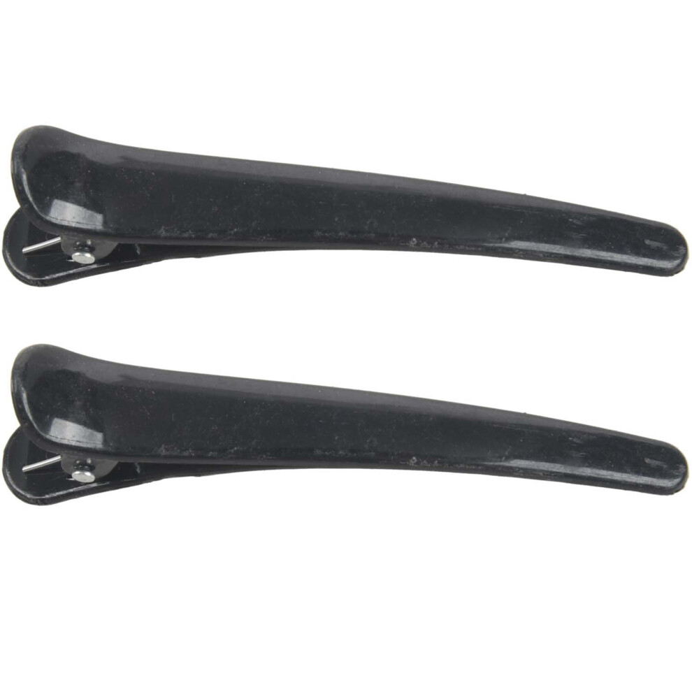 Black 20 Pcs Plastic Single Prong Diy Hairstyle Alligator Hair Clip 3.1 Inch Long