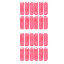 24 Pz Plastica rosa DIY lo styling dei capelli bigodini rulli clip