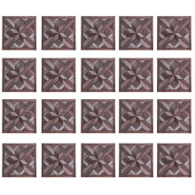 20Pcs Wood Grain Pattern Tile Sticker Self Adhesive Tiles Art Diagonal 3D Floor Sticker For Bathroom Kitchen Decor
