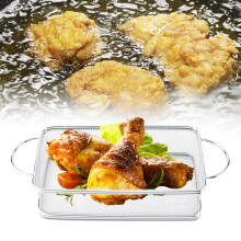 Schwere Edelstahl-Frittiereinsatz 27x12x6cm Mesh zum Kochen & Braten