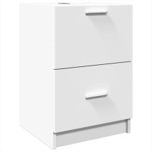 Waschtischmöbel - HELLOSHOP26 - 40x37x59 cm - Weiß - Ingenieurholz - Tür und Schublade