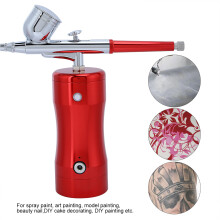 G12 Pump Mini 0.3mm 7CC Airbrush Kit Spray Set with Cleaning Tool (Red)
