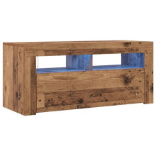Vloeiende TV-meubel met LED-licht moderne sfeer 90 x 35 x 40 cm