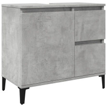 Waschtischmöbel - HELLOSHOP26 - 65 x 33 x 60 cm - Ingenieurholz - 2 modulare Schubladen - Metallfüße
