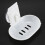 2X Double Soap Dish Strong Suction Soap Holder Cup Tray for Shower Bathroom (White) 7