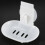 2X Double Soap Dish Strong Suction Soap Holder Cup Tray for Shower Bathroom (White) 7