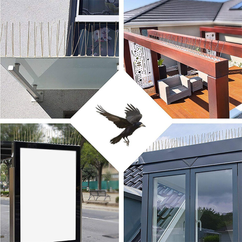10Pcs 30Cm Stainless Steel Bird Spikes Outdoor Bird Repellent Bird Deterrent 4151393334329