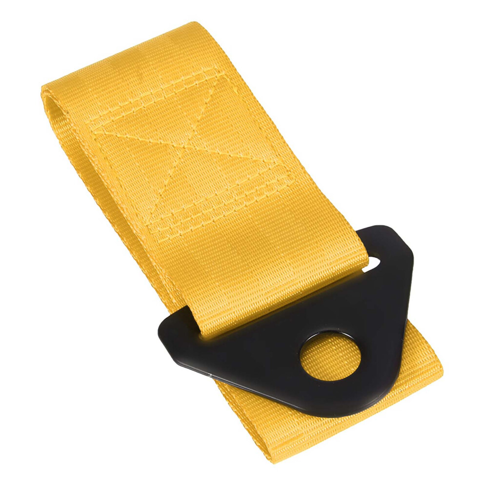2 Tons High Strength Car Trailer Towing Rope With Hooks, 10.8In Yellow 4611393286535