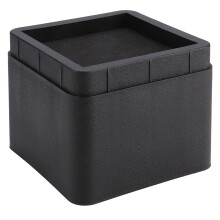 Moisture & Insect Proof Black Bed Risers 4 Pack - Stackable Furniture Legs