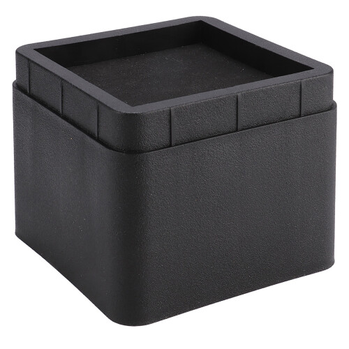 Moisture & Insect Proof Black Bed Risers 4 Pack - Stackable Furniture Legs