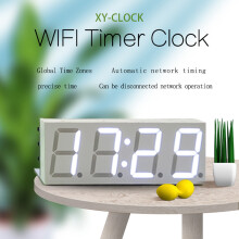 Wifi Service Clock Modul Automatische Uhr DIY Digital Electronic Clock Drahtloses Netzwerk Service Weiß