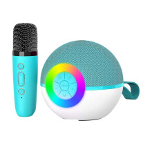Karaoke Machine Speaker , Portable  Microphone Song Toys with LED Light, Chritmas Birthday Gift for Kids,A