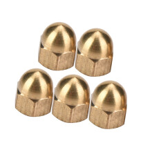 Premium Brass Acorn Nuts M5 Dome Head Cap Hex Fasteners 20pcs for Vehicles