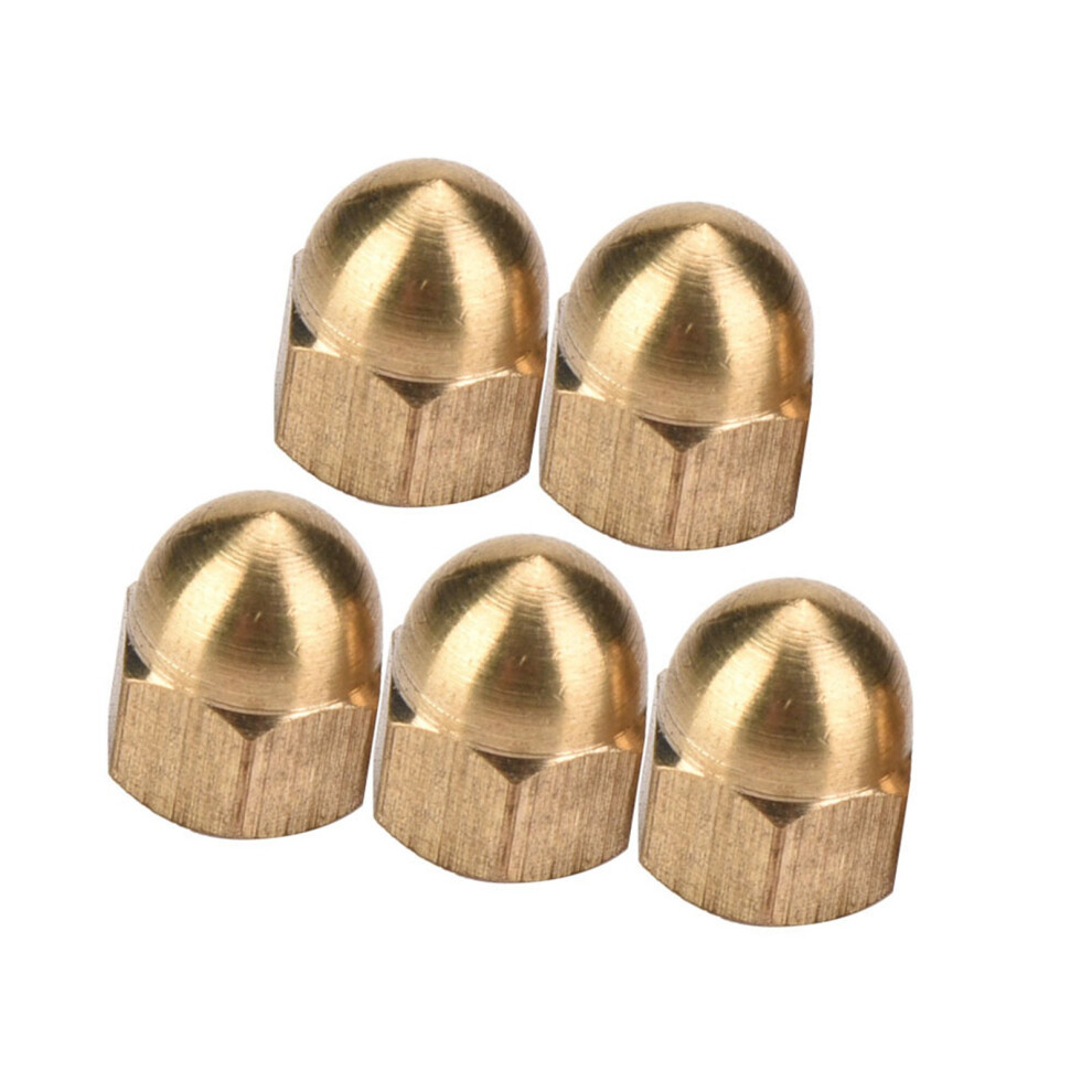 Premium Brass Acorn Nuts M5 Dome Head Cap Hex Fasteners 20Pcs For Vehicles 7681388422559