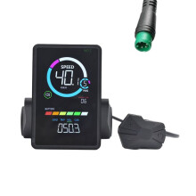M7C-2 Elcykel LCD-SkäRmmäTare 24V 36V 48V 60V E Scooter LCD-Panel med USB UART för Mountain Electric Bike 5PIN