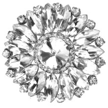 Set of 2 Rhinestone Crystal Faux Pearl Patch for Clothes Shoes Bag Sew On