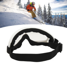 Ski Goggles PC Transparent Lenses UV White Frame