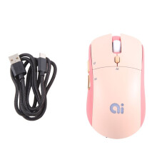 Mouse Wireless Vocale Intelligente AI Mouse Intelligente per Riconoscimento Vocale AI Business Office Rosa