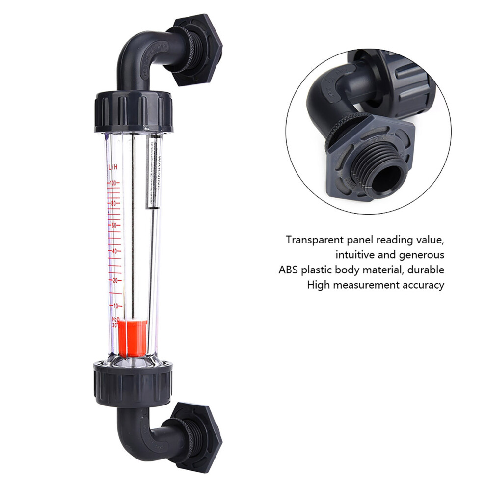 LZS-15W Elbow Flowmeter ABS 10-100LPH