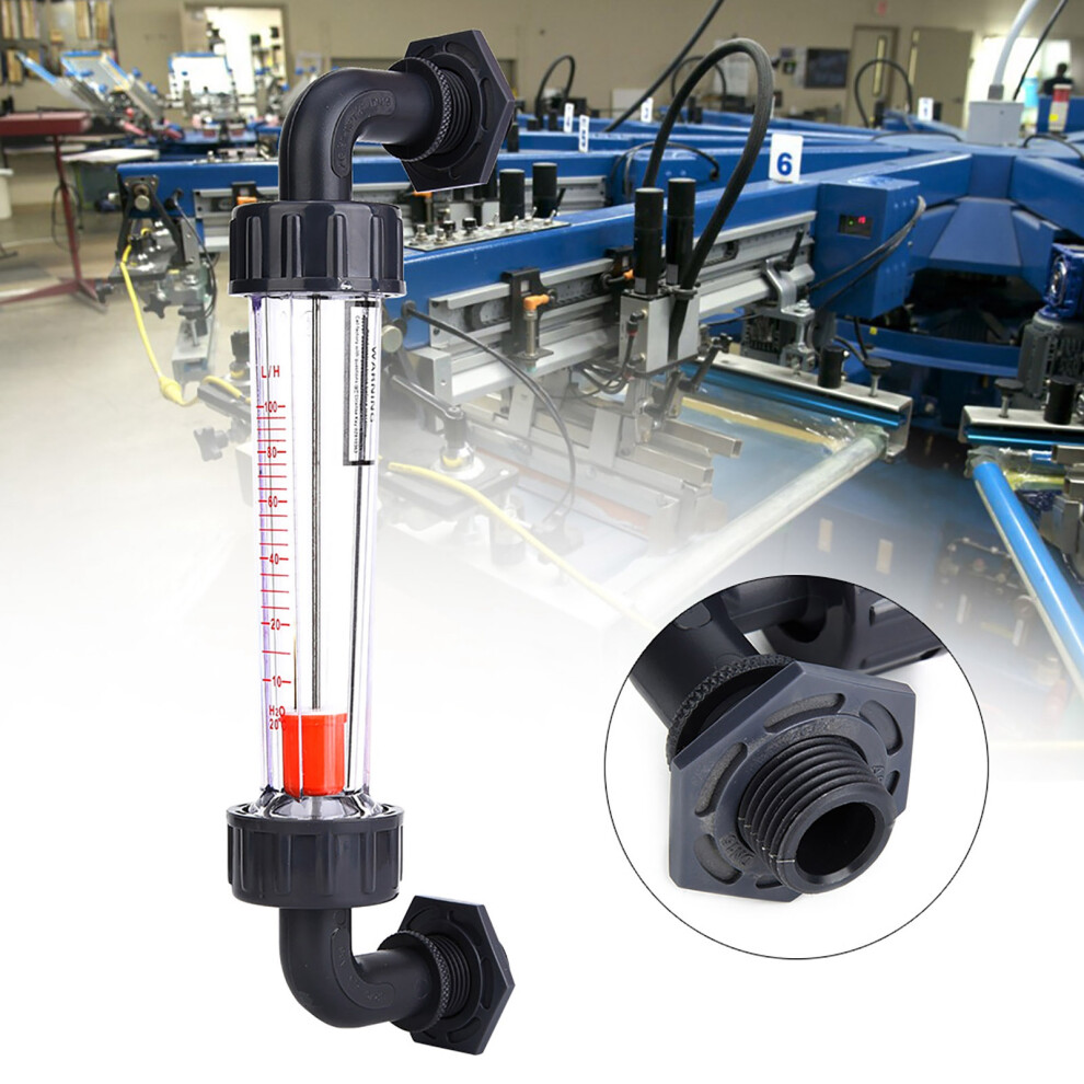 ABS Elbow Flowmeter 10-100LPH LZS-15W Male
