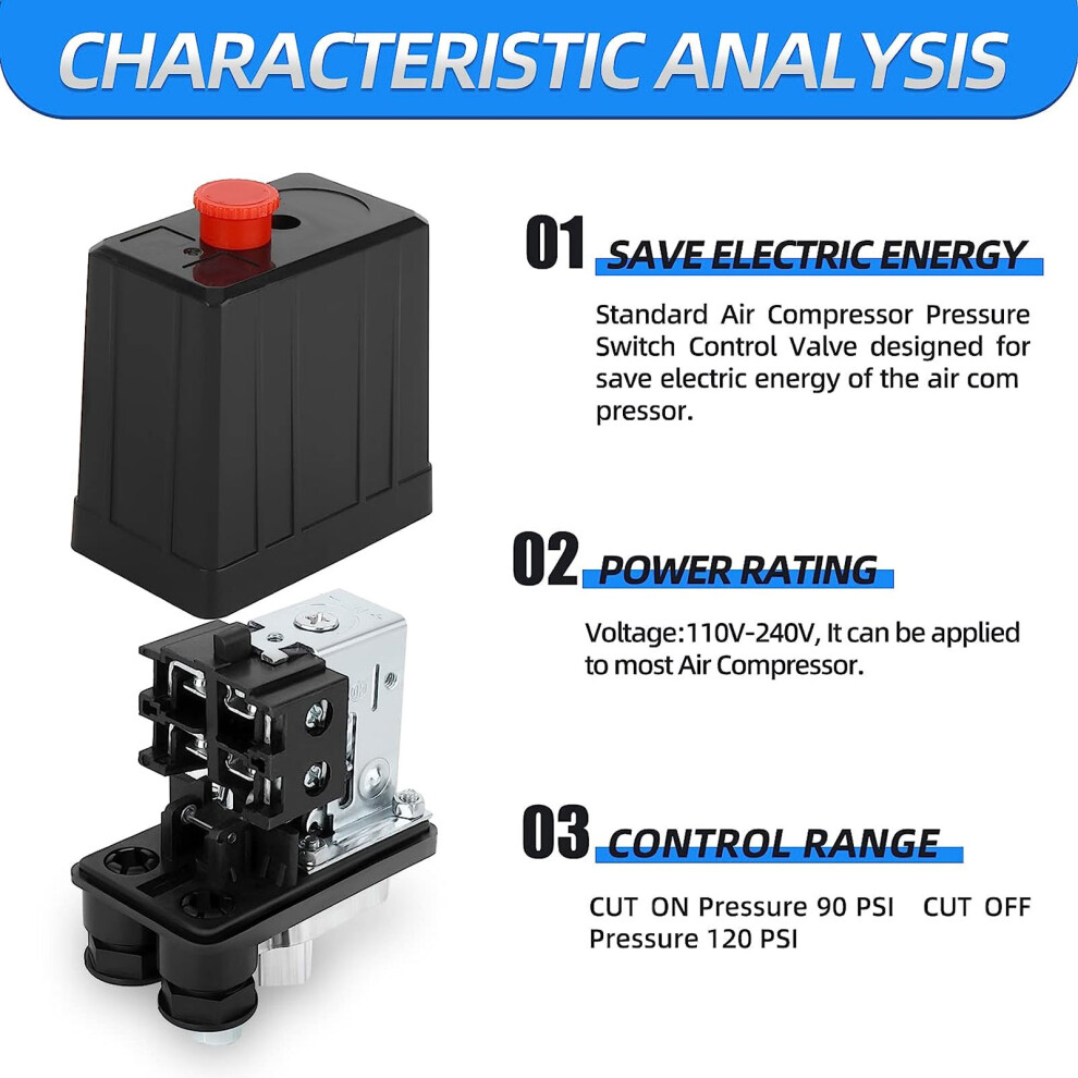 Zinc Alloy Air Compressor Pressure Switch Set