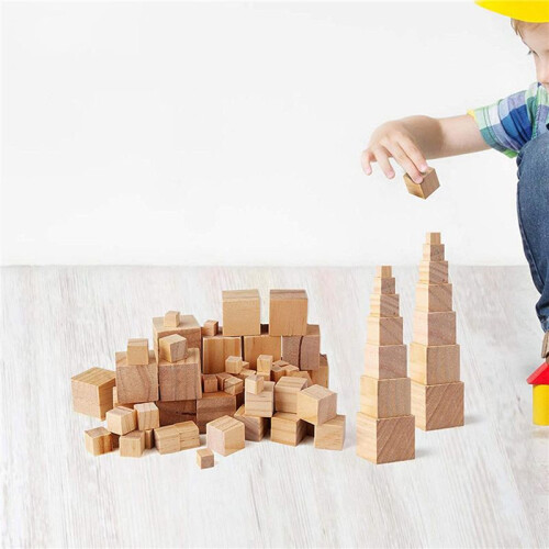 100Pcs Wood Square Square Blank Wood Blocks for Puzzle Making, Crafts, and DIY Projects 1