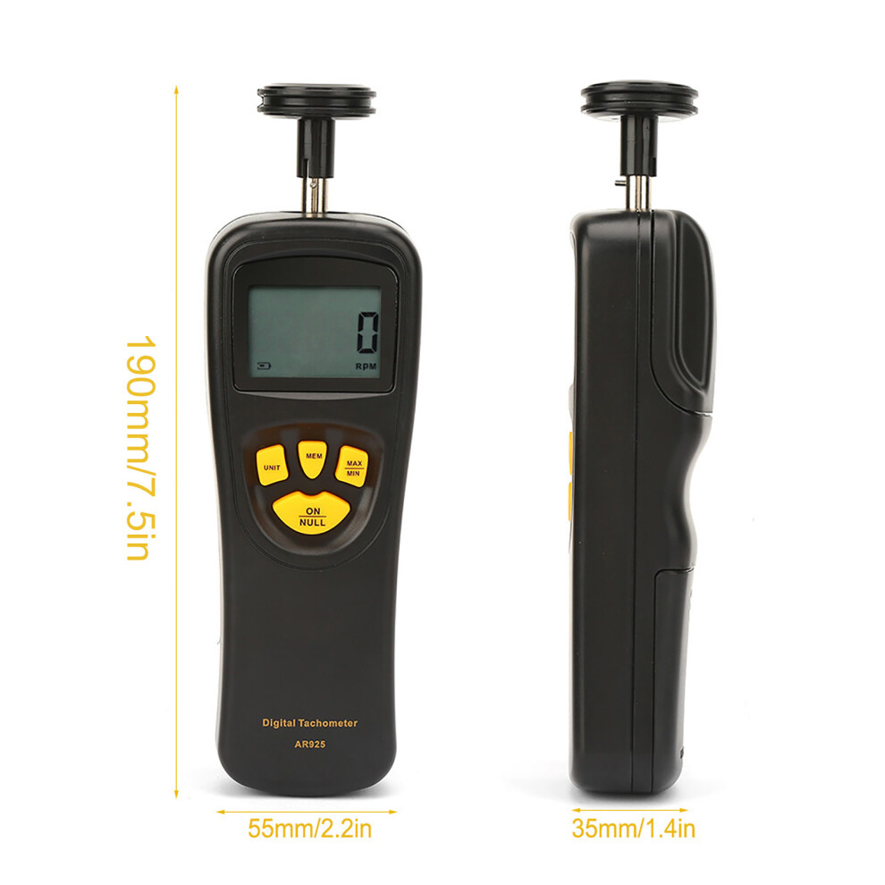 Digital Tachometer Ar925 0.5-19999Rpm Backlit Lcd Display 9401388426368