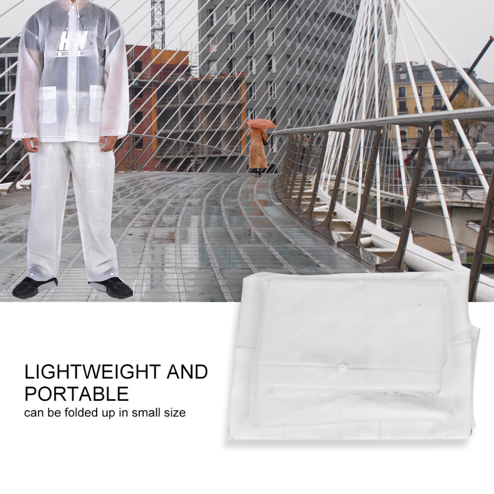 Unisex Eva Raincoat Waterproof Clear Rainwear Outdoor L Size 9411388426237